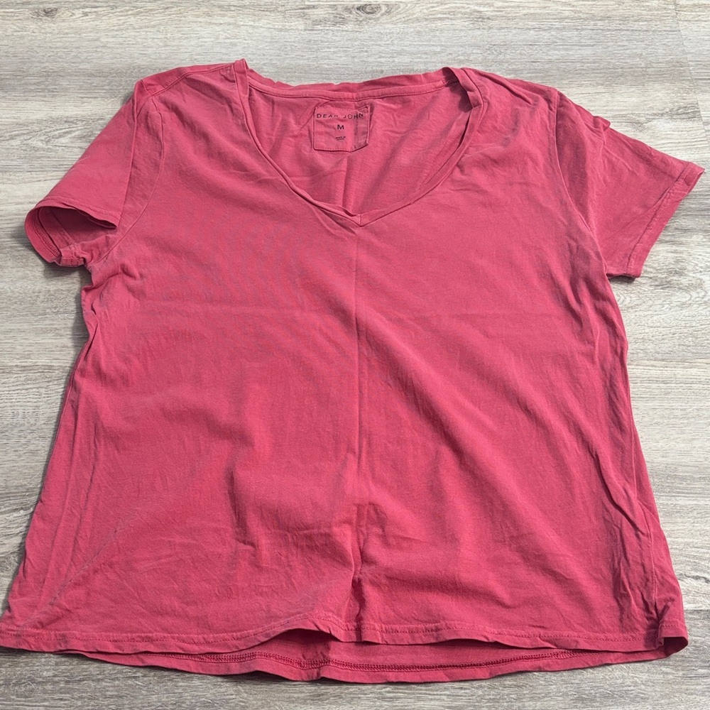 Dear John Women's V-Neck Tee in Rose